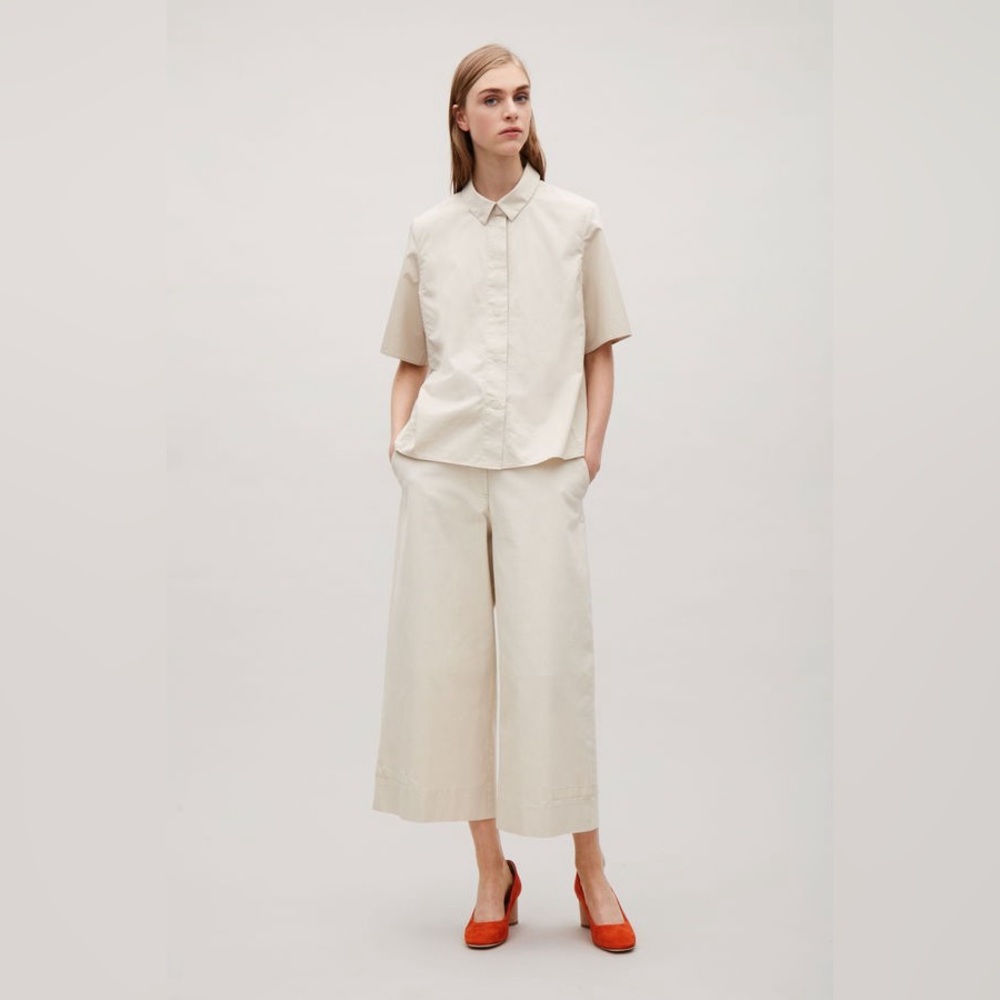 COS Quiet Luxury Cotton Snap Top | Minimalist Chic | Effortless
